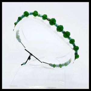 Emerald and Sea Green Beaded Friendship Bracelet
